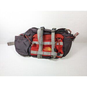 The North Face Vintage Fanny Pack Red Lumbar 17" Multi Pocket Adjustable